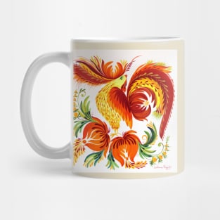 Rooster Watercolor Painting Mug